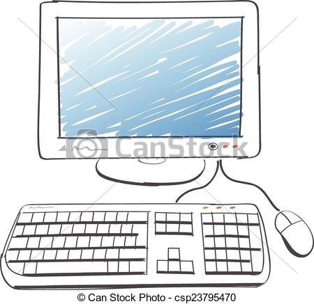 450x437 Illustration Of Computer Drawing On White Background - Computer Drawing Pictures