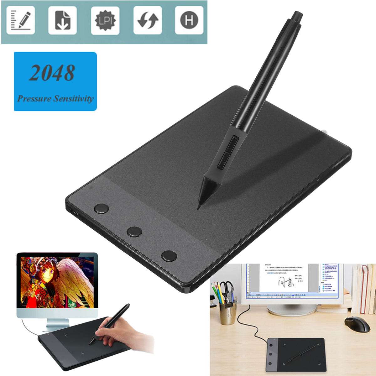 1200x1200 Huion X Usb Art Design Graphics Tablet Drawing Pad - Computer Drawing Tablet