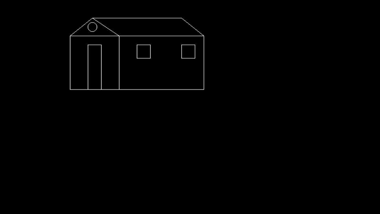 1280x720 House Drawing In Computer Graphics - Computer Graphics Drawing