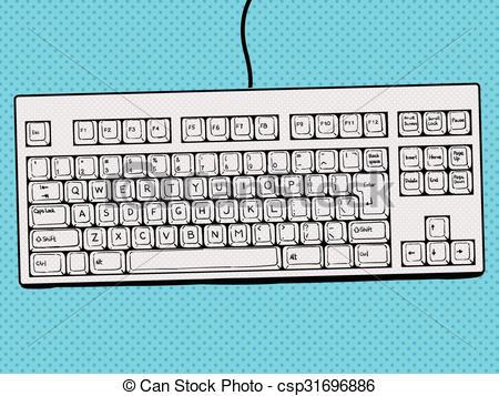 450x357 Huge Collection Of 'computer Keyboard Drawing' Download More Than - Computer Hardware Drawing