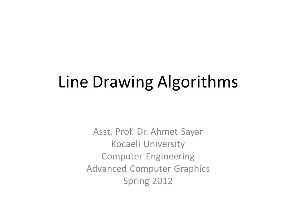 960x720 Line Drawing Algorithms - Computer Line Drawing