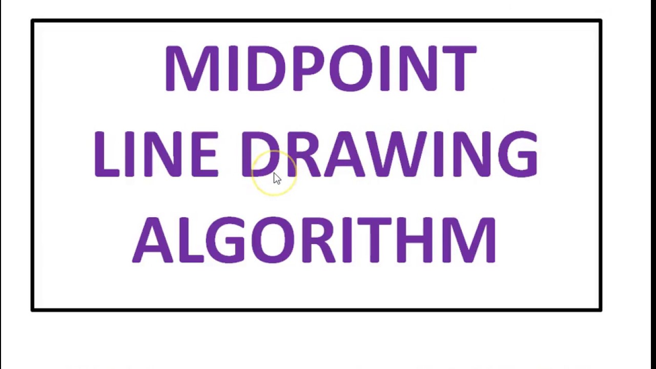 1280x720 Midpoint Line Drawing Algorithm - Computer Line Drawing