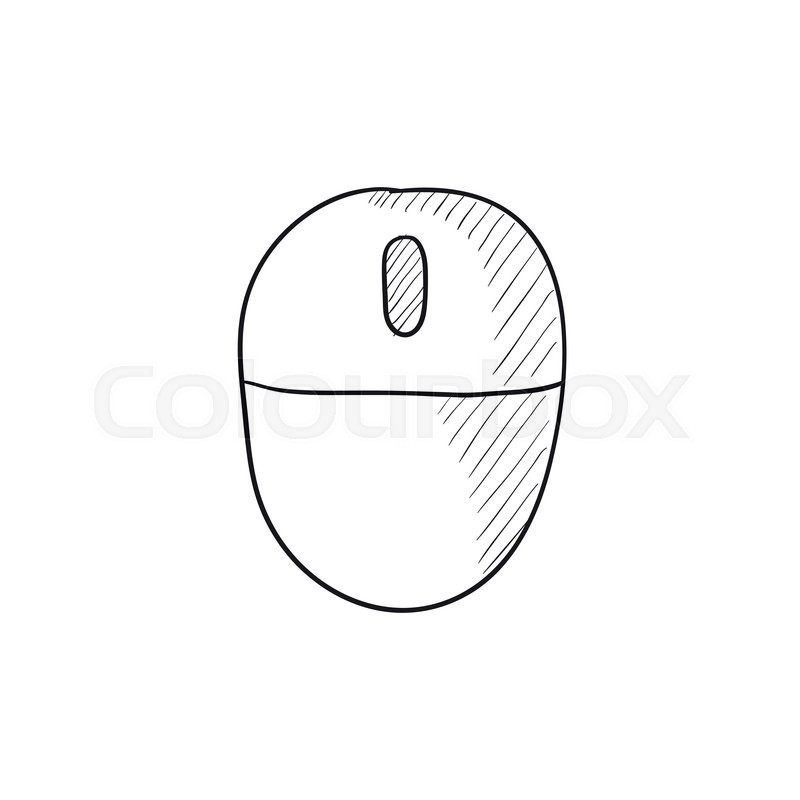 800x800 computer mouse vector sketch icon stock vector colourbox - Computer Mouse Drawing Images