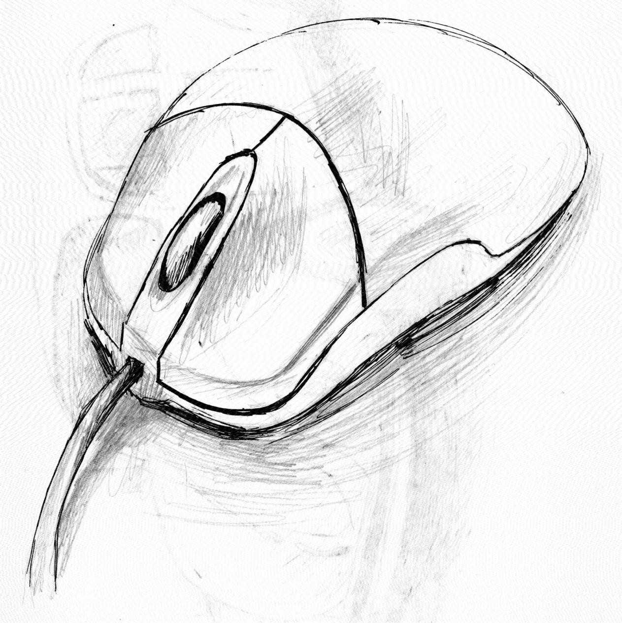 1263x1264 Mouse Drawing Beginner For Free Download - Computer Mouse Drawing Images