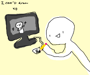 300x250 drawing on a computer mouse with a pencil drawing - Computer Mouse Pencil Drawing