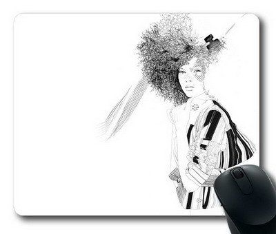 400x340 Enjoy Happy Life Ouse Mat,beautiful Black And White Pencil Drawing - Computer Mouse Pencil Drawing