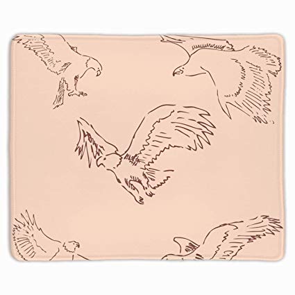 425x425 gaming mouse pad custom, eagles sketch pencil drawing - Computer Mouse Pencil Drawing