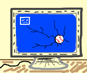 300x250 Someone Scratched Up A Computer Screen Drawing - Computer Screen Drawing