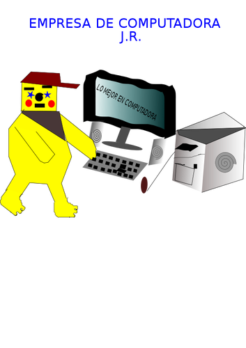 353x500 Broken Computer Vector Drawing - Computer Vector Drawing