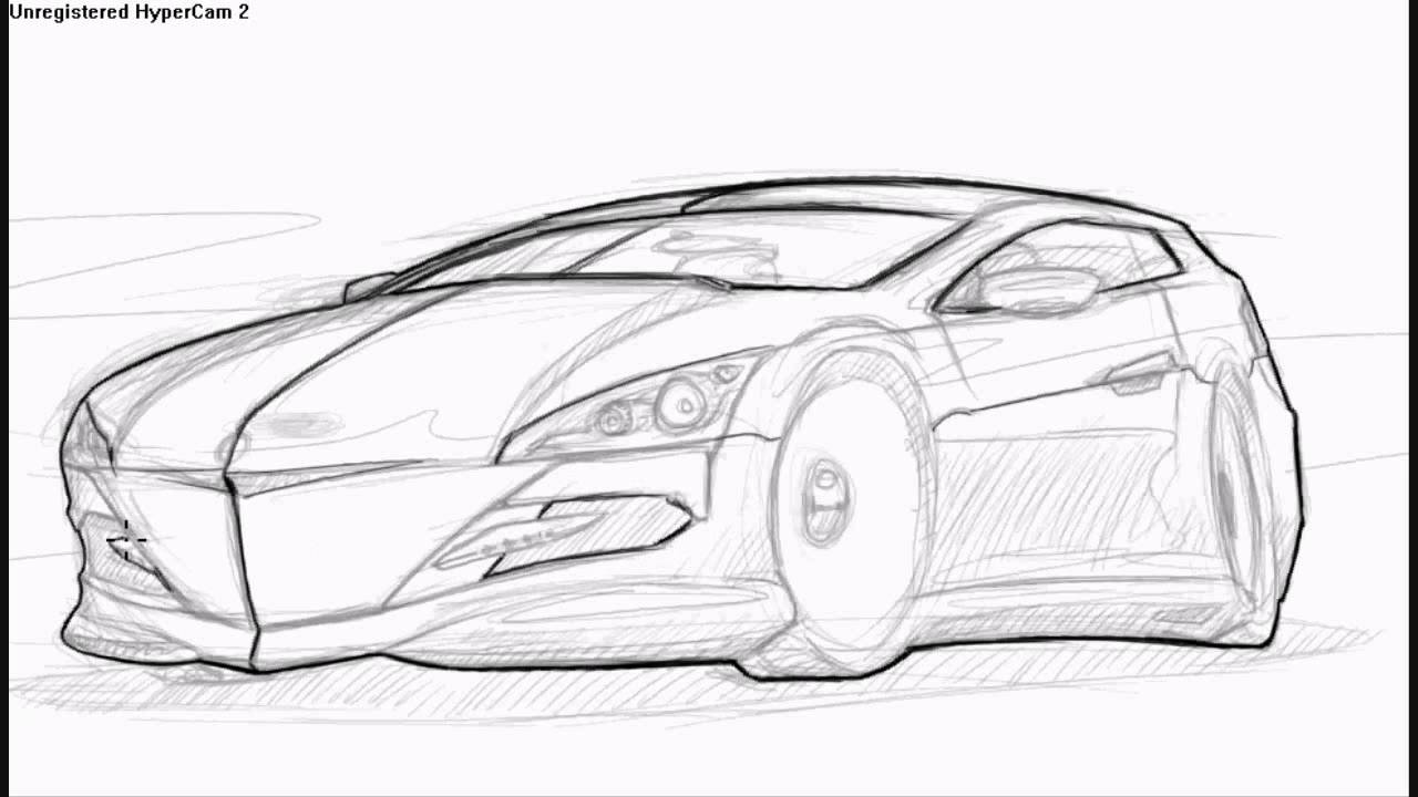 1280x720 concept car speed drawing - Concept Car Drawings