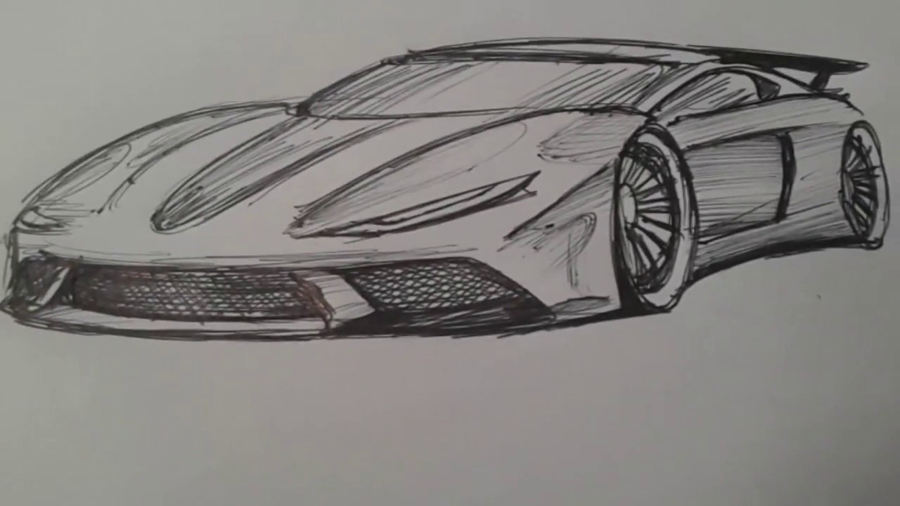 1280x720 how to draw simple concept car - Concept Car Drawings