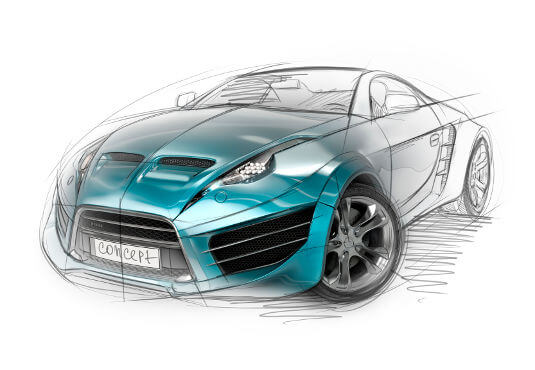 535x370 the drawing board going from concepts to new cars budget direct - Concept Car Drawings