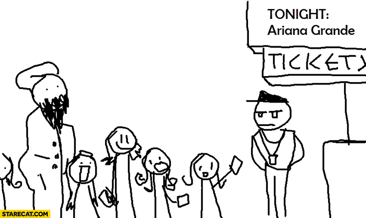 735x438 muslim waiting in line to buy ariana grande concert tickets - Concert Drawing