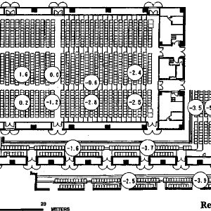 300x300 Outline Drawing Of The Pyramidal Sound Reflector Hung Above Stage - Concert Stage Drawing