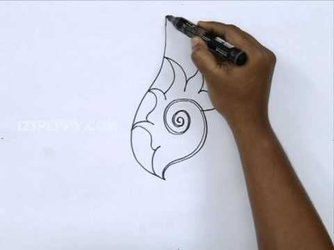 480x360 how to draw a conch - Conch Drawing