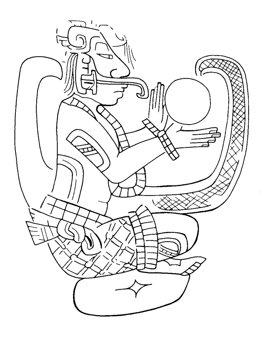 850x1083 the lunar maize god - Conch Shell Line Drawing