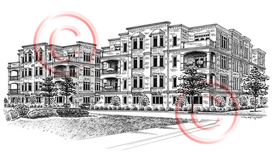550x312 pencil drawings - Condominium Drawing