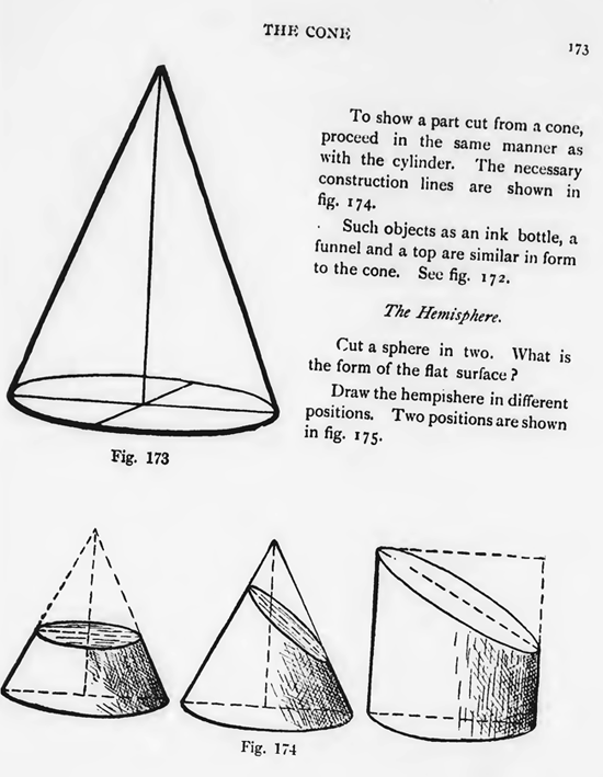 550x709 How To Draw Cones Hemispheres With These Drawing Lessons - Cone Drawing