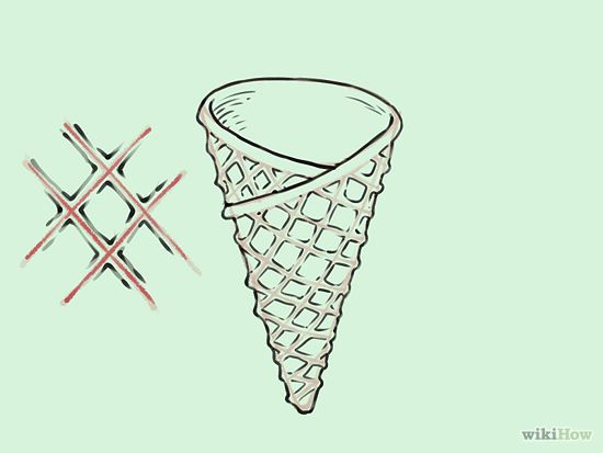 550x413 draw a detailed ice cream cone art ice cream cone drawing - Cone Drawing