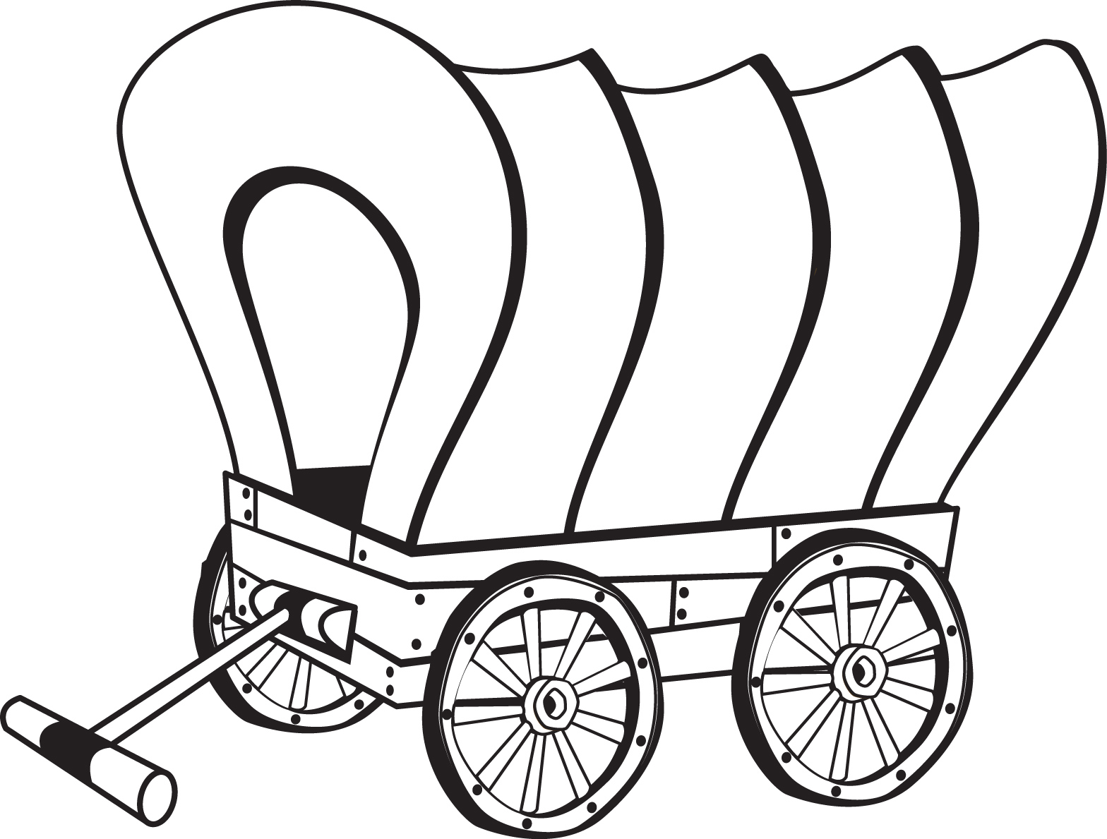 1568x1189 Covered Wagon Coloring - Conestoga Wagon Drawing