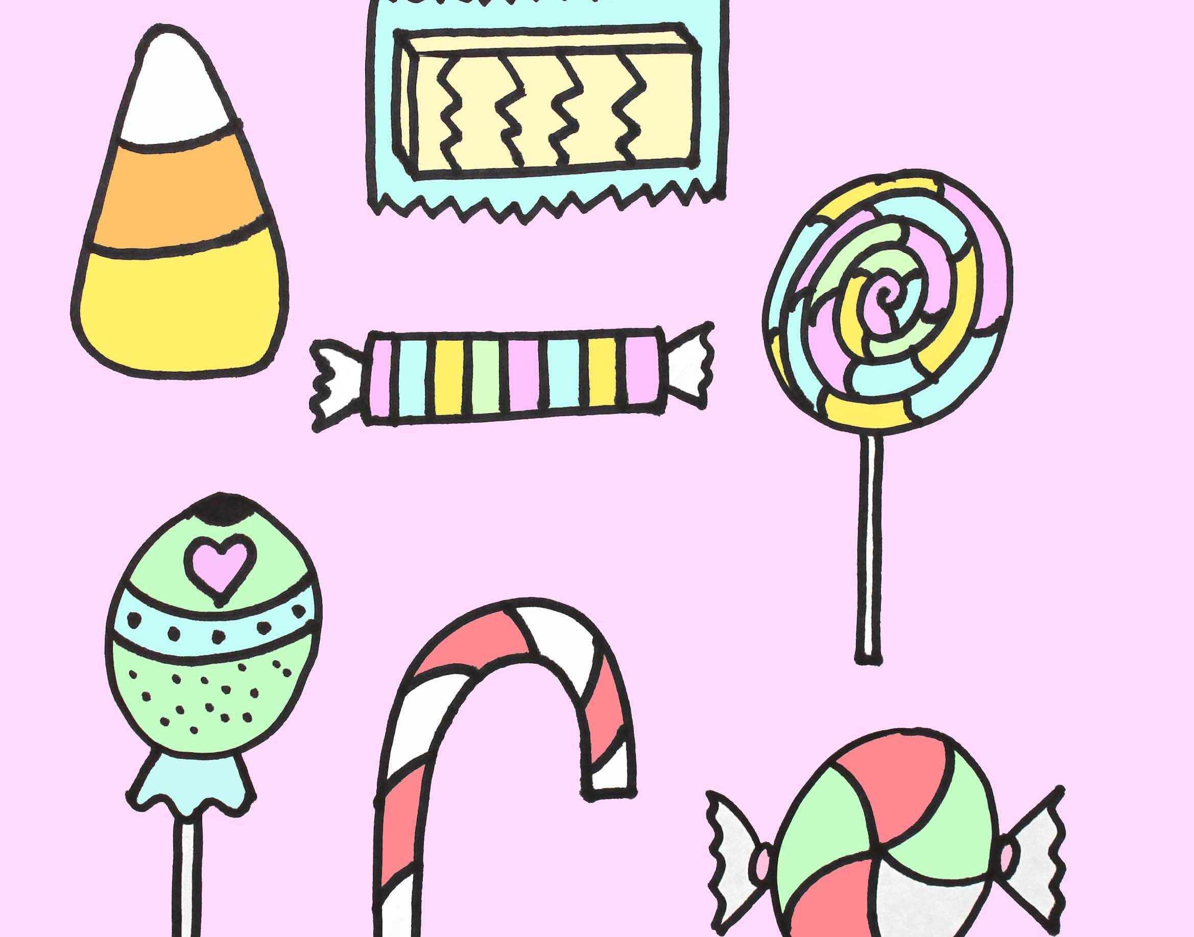 2338x1835 video drawing art tutorial for kids how to draw yummy candy step - Confectionery Drawing