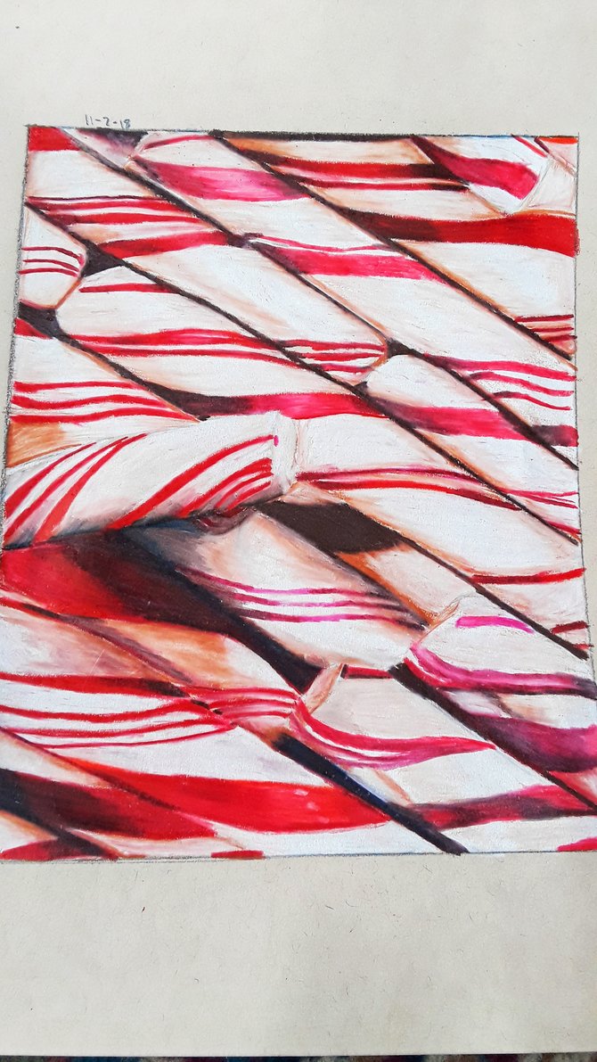 670x1191 candy cane drawing - Confectionery Drawing