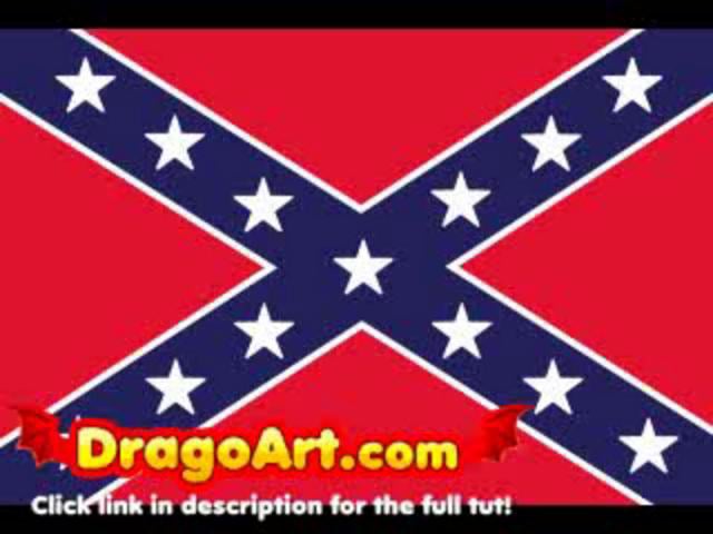 640x480 How To Draw The Confederate Flag, Step - Confederate Drawings