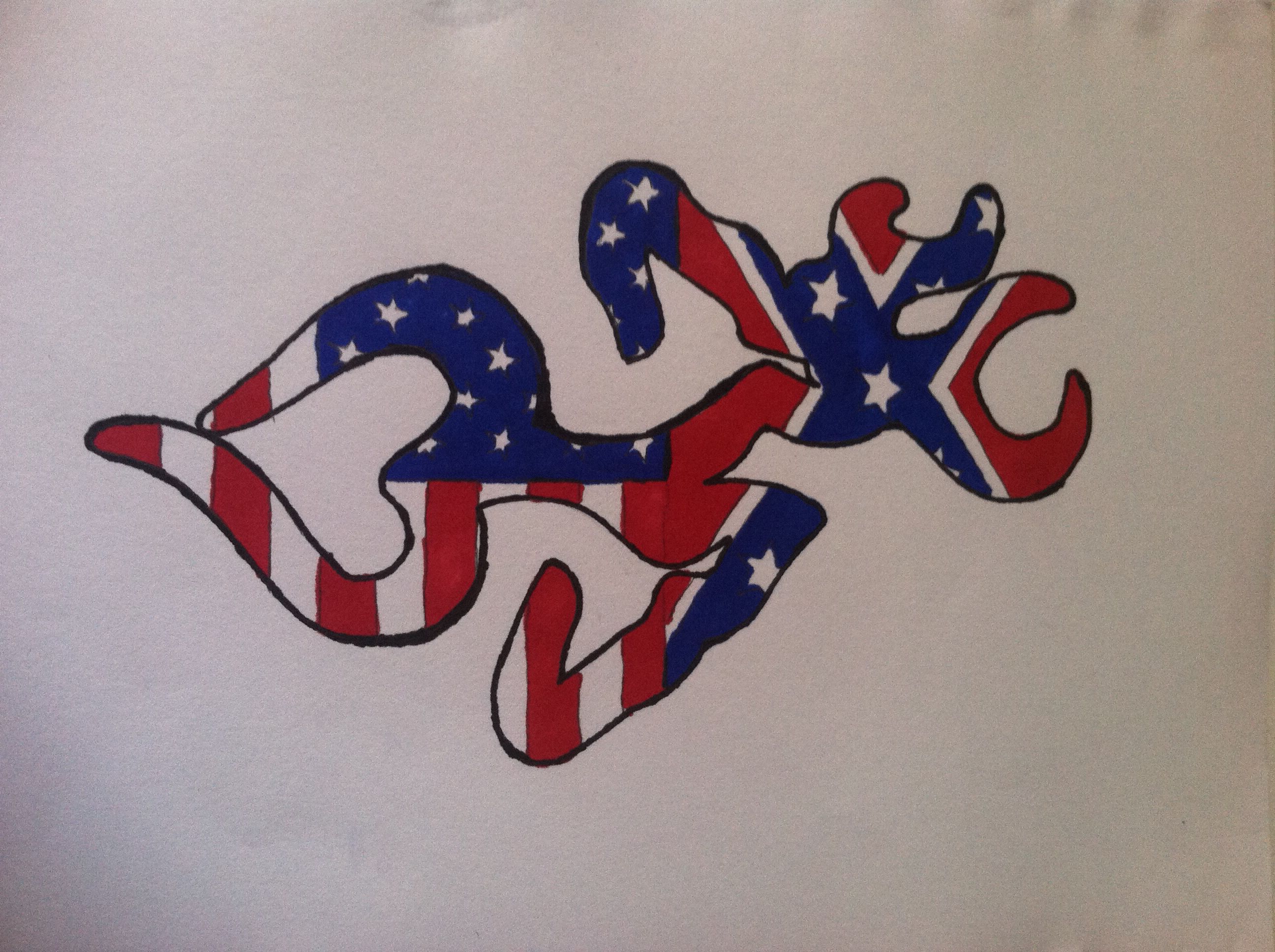 2592x1936 Browning American And Confederate Flag My Drawings Flag - Confederate Drawings