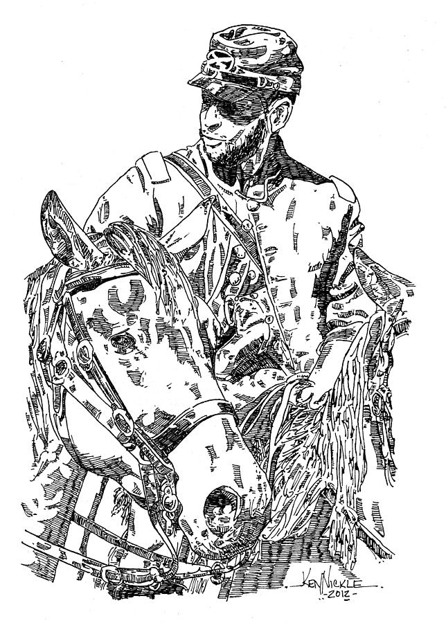 644x900 Confederate Soldier Drawing - Confederate Drawings