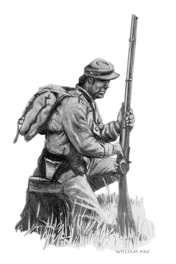 601x900 Confederate Soldier Drawing - Confederate Drawings