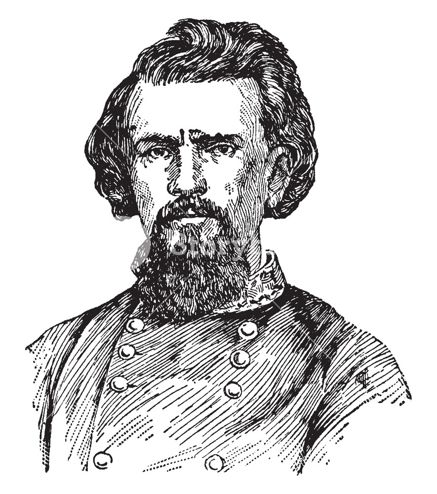 885x1000 nathan bedford forrest, he was a lieutenant general - Confederate Soldier Drawing