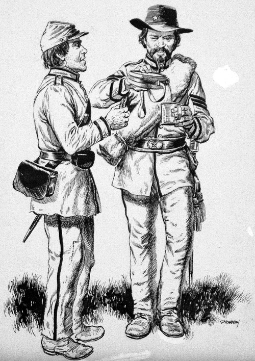 500x708 texan soldiers in the confederate army - Confederate Soldier Drawing