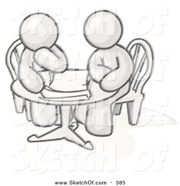 600x620 drawing of a sketched design mascot business paid sitting side - Conference Drawing