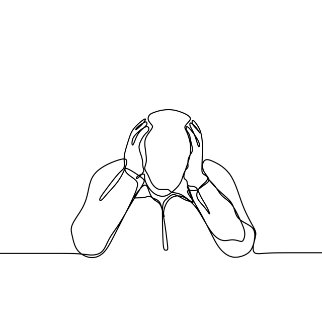 640x640 Confused Person Continuous One Line Drawing Vector Illustration - Confused Drawing