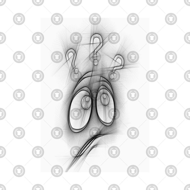 630x630 Line Drawing Confused Face - Confused Drawing