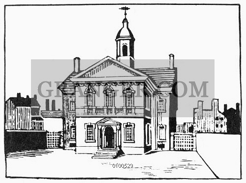 500x373 Image Of Carpenters' Hall - Congress Drawing