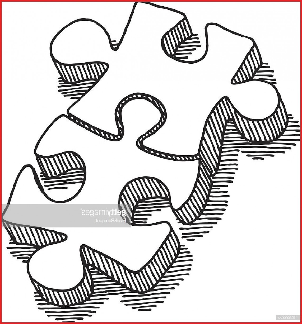 1143x1228 puzzle drawing two puzzle pieces connection drawing vector art - Connection Drawing
