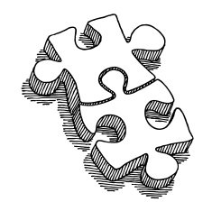 235x234 two puzzle pieces connection drawing free image - Connection Drawing