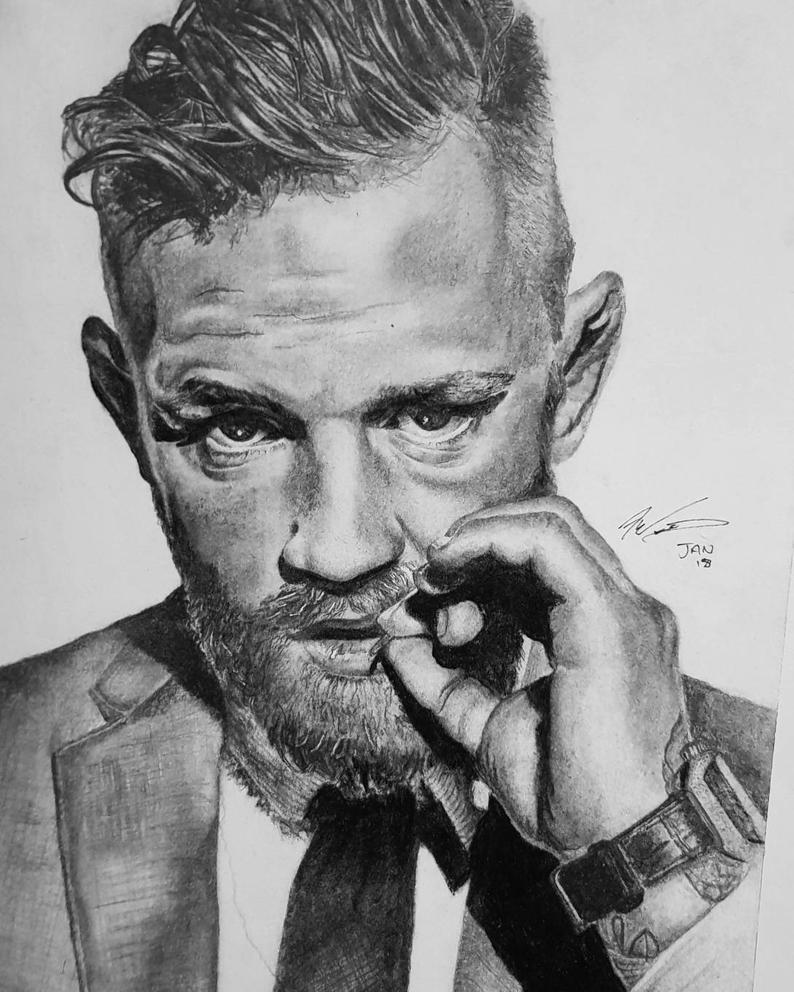 794x992 Conor Mcgregor Original Etsy - Conor Mcgregor Drawing
