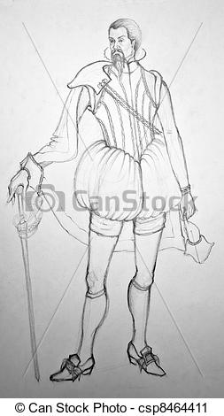 253x470 Original Drawing Of Conquistador - Conquistador Drawing