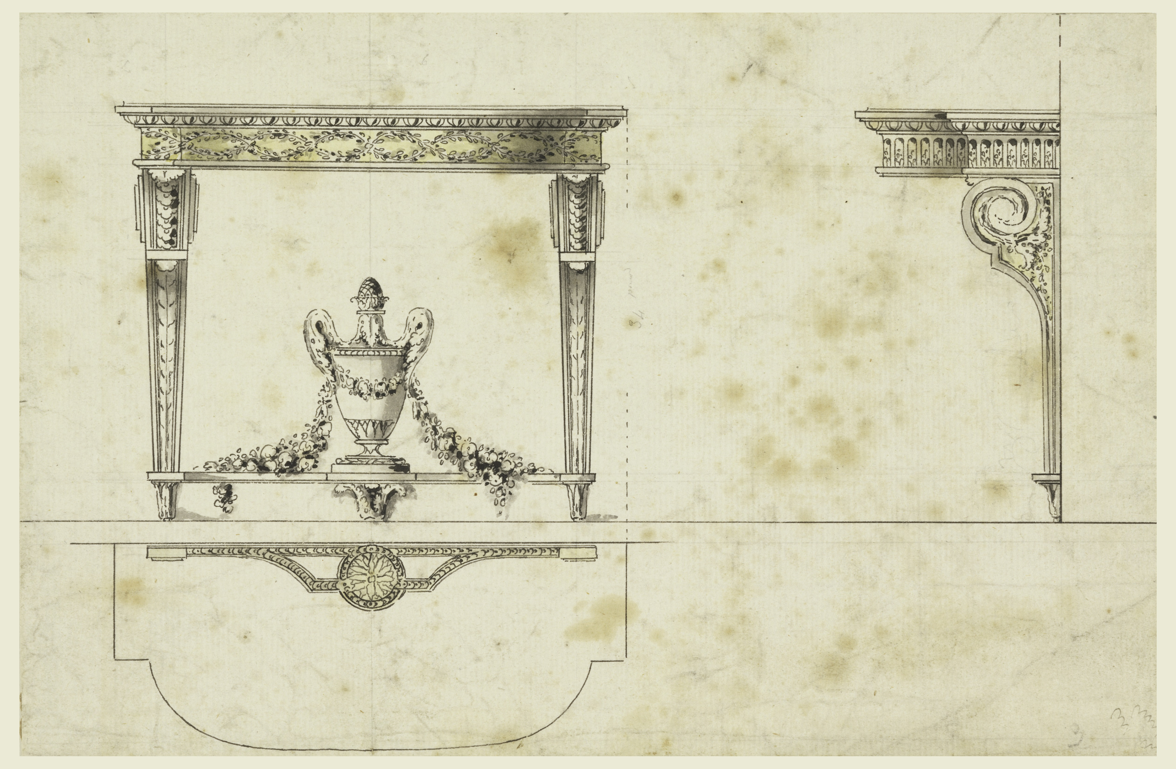 4096x2679 filedrawing, design for a console table - Console Drawing