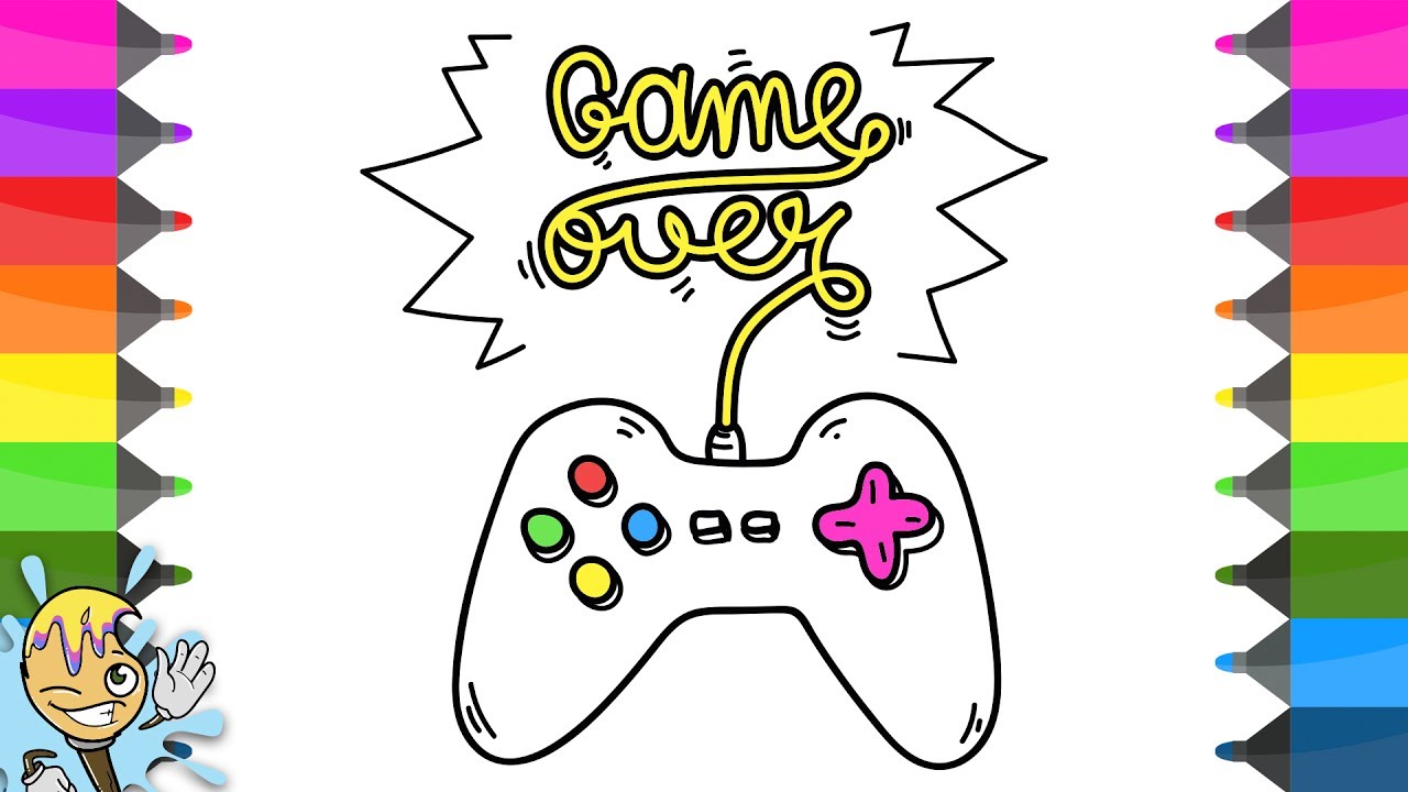 1280x720 how to draw console gamepad coloring pages learning drawing - Console Drawing