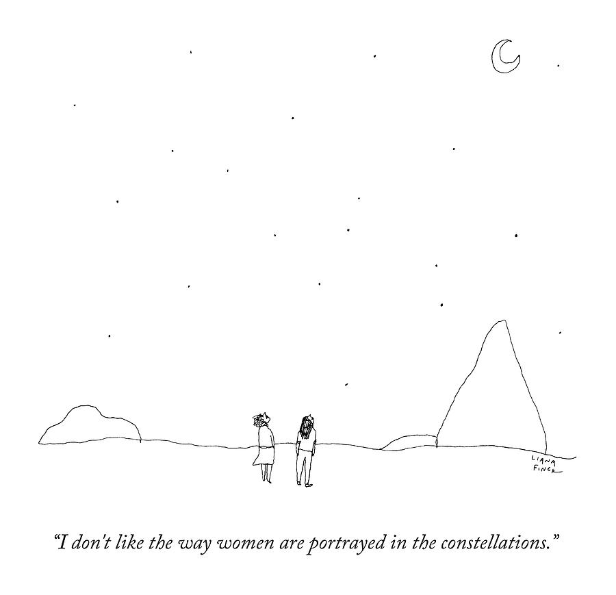 900x869 Two People Look At The Stars Drawing - Constellation Drawing