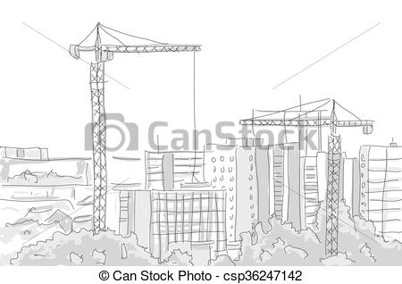 450x318 huge collection of 'construction crane drawing' download more - Construction Crane Drawing