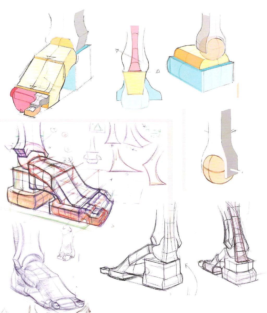 1024x1200 foot construction, from the michael hampton's book figure drawing - Construction Drawing Book