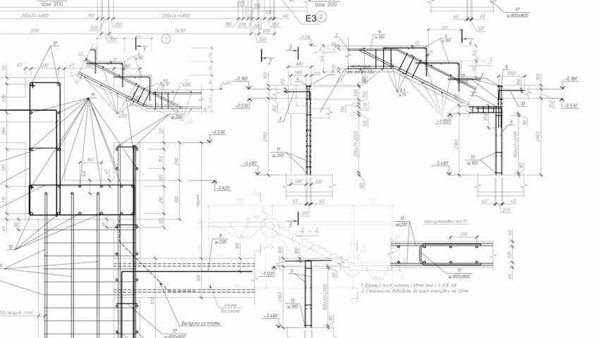 852x480 construction drawings background loop stock footage video - Construction Drawings