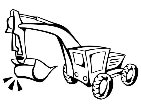 600x464 heavy construction equipment hydraulic excavator coloring pages - Construction Equipment Drawings