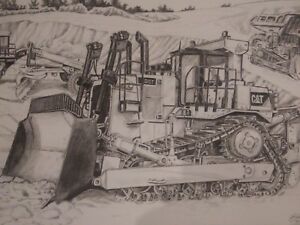 300x225 caterpillar construction, bulldozer,heavy equipmentart - Construction Equipment Drawings