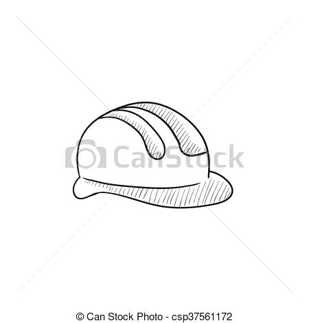 450x470 Hard Hat Drawing Hand Drawn Vector Construction Stock Royalty Free - Construction Hat Drawing