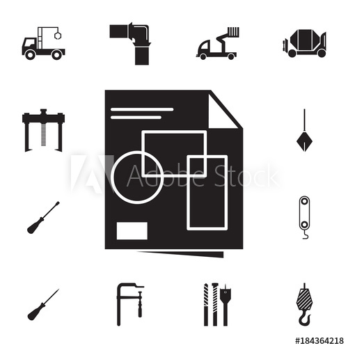 500x500 Architecture, Paper, Drawing Icon Set Of Construction Tools Icons - Construction Tools Drawing